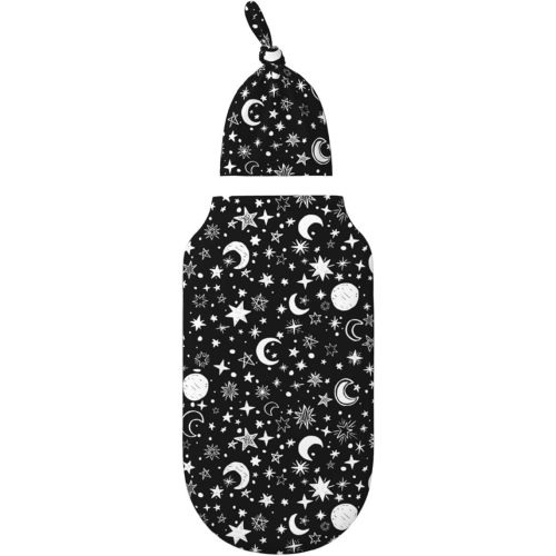 Moon and Star Swaddle Blankets Newborn Receiving Blanket Baby Swaddle Wrap Soft Sleeping Sack for Baby Girls Boys
