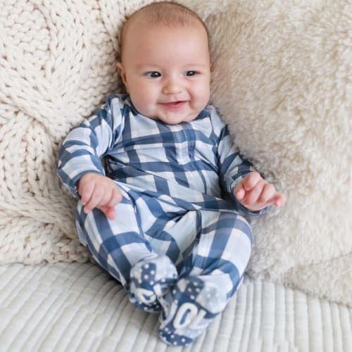 Paxton's Plaid Zipper Footie