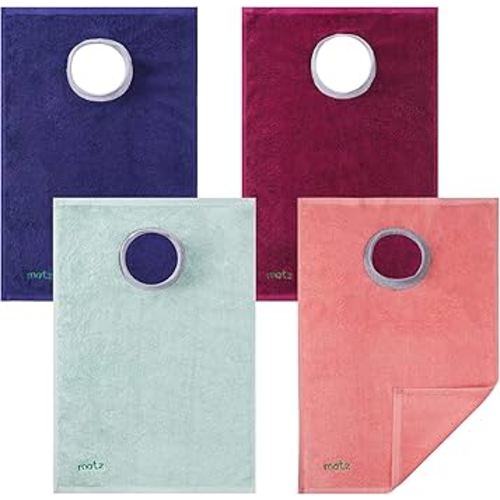 MATZ Terry Towel Slip On Baby Bibs | Full Coverage | Ultra Absorbent 100% Cotton | Pullover For Babies And Toddlers | Feeding Drooling And Teething | Unisex Baby Bib With Soft Ribbed Neck