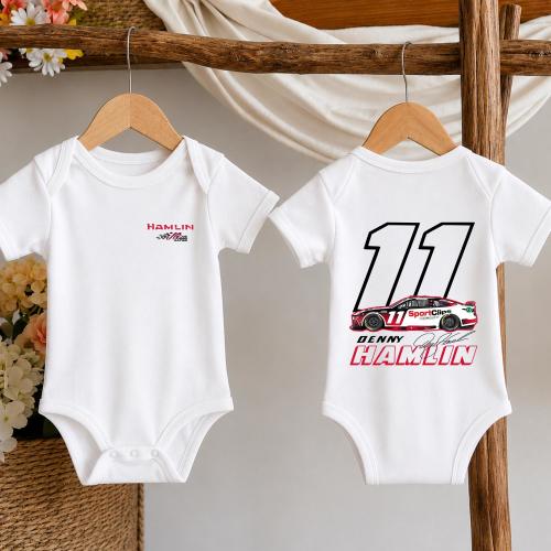 Denny Hamlin #11 Racing Toddler Shirt, Kids NASCAR Baby Bodysuit, Youth Race Outfit