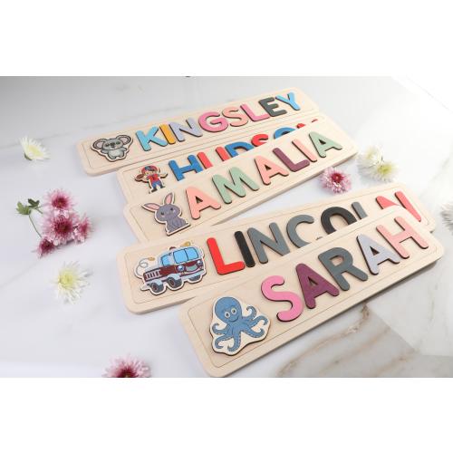 Personalized Name Puzzle, New Baby Gift, Wooden Baby Toys, Baby Shower, Easter Gifts for Kids, Wood Name Puzzle, First Birthday, Easter Gift