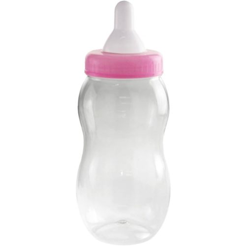 Homeford Jumbo Plastic Baby Milk Bottle Coin Bank, 15-Inch - Light Pink