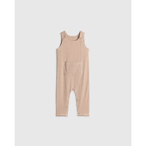 100% Organic Cotton Overall - Baby in Coco Stripe