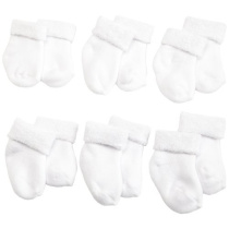 Gerber 6-Pack White Terry Socks