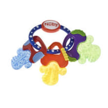 Nuby Ice Gel Teether Keys - Silicone Soothing Baby Teether Toys for Infants - Gentle for Sore Gums Colorful and Fun Toys - Safe and Durable Infant Baby Teething Toy - Blue