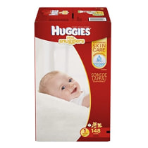 Huggies Size 1 Diapers, Little Snugglers Baby Diapers, Size 1 (8-14 lbs), 96 Count, Packaging May Vary