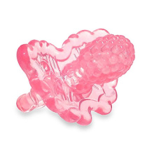 RaZbaby RaZberry Silicone Teether Pacifier – Teething Relief for Infants, Food-Grade, BPA-Free, Hands-Free Design, Natural Berrybumps Fruit Texture for Sensory Development, Freezable – Pink
