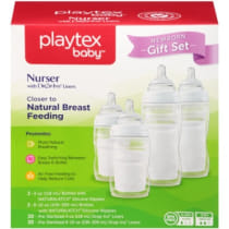 Playtex Baby Nurser Bottle Gift Set, with Pre-Sterilized Disposable Drop-Ins Liners, Closer to Breastfeeding