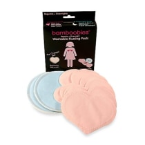 Bamboobies Nursing Pads, Ultra-Soft Velour, Reusable, Washable & Leak-Proof, 6 Ultra-Thin and 2 Overnight Pads for Breastfeeding