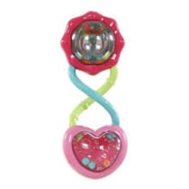 Bright Starts Rattle and Shake Barbell Toy - Pretty in Pink, Ages 3 Months +