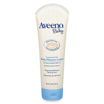 Aveeno Baby Daily Moisture Body Lotion for Sensitive Skin, Hypoallergenic Moisturizing Baby Lotion with Nourishing Oatmeal to Deeply Moisturize Baby's Skin, Fragrance-Free, 8 fl. oz