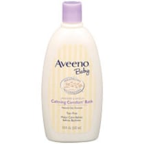 Aveeno Baby Nighttime Calming Comfort Bath, Body & Hair Wash with Relaxing Lavender & Vanilla Scents & Natural Oat Extract, Tear-Free Formula, Paraben-, Phthalate- & Soap-Free, 18 Fl. Oz