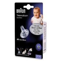 Braun ThermoScan Lens Filters for Ear Thermometer, Disposable Covers, Clear, 40 Count