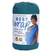 Moby Baby Wrap Carrier Classic for Newborns to Toddlers (8-33lbs), Infant Sling Carrier, Lightweight & Hands Free Design, Adjustable for All Body Types (Pacific)