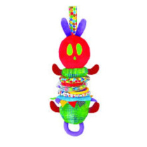 Eric Carle The Very Hungry Caterpillar Pull Down Jiggler Activity Toy: BPA-Free, Multiple Activities, Teether, Hanging Loop