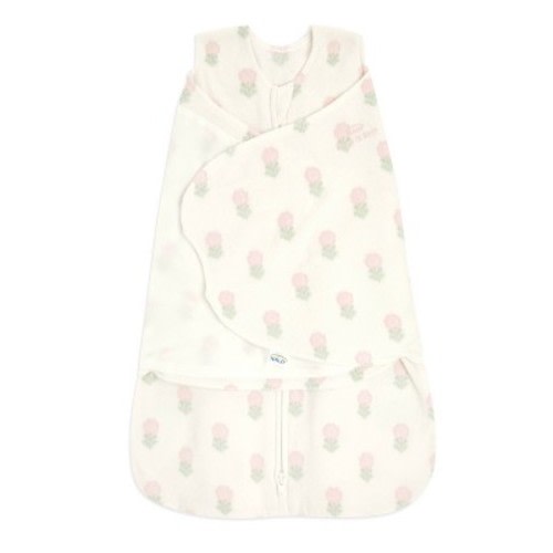 HALO Innovations Sleepsack Micro-Fleece Swaddle Wrap, Color: Flower, Size: Newborn