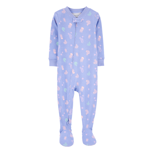 Baby 1-Piece Jellyfish 100% Snug Fit Cotton Footie Pajamas - Purple - Carter's | Carter's