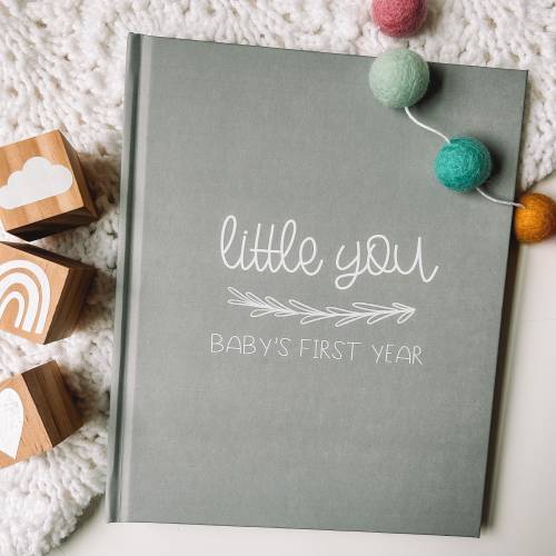 First Year Baby Memory Book | Gender Neutral Keepsake Baby Album and Memory Journal | Baby Shower Gift for New Mom | First Year Baby Journal