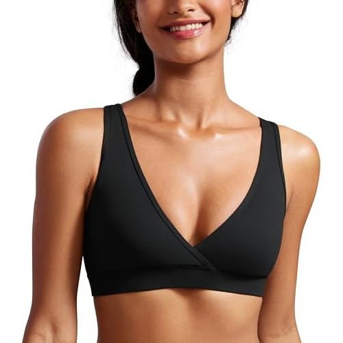 CRZ YOGA Butterluxe Maternity Nursing Bras for Women Crossover Wireless Sleep Breastfeeding Lounge Pregnancy Bralette Comfy