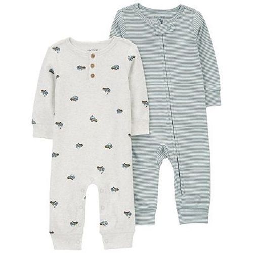 Baby Carter's Cars and Stripes 2-Pack Jumpsuits