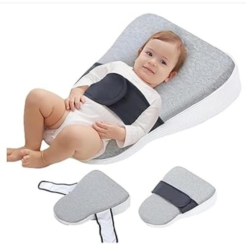 Baby Wedge Pillow, Newborn Anti-Reflux Wedge Pillow, Anti-Roll Nursing Pillow for Nursing and Breastfeeding, 15.3 x 18.8 inches, Anti-Roll Design, 0-12 Months