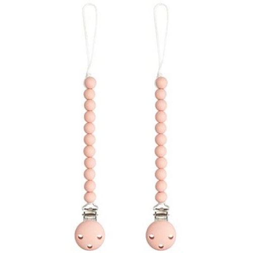 Pacifier Clip By Comfy Cubs - Pink Blush 2pk