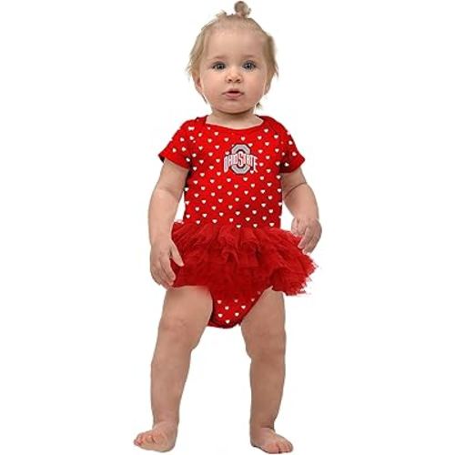 Two Feet Ahead Newborn Baby Girl Bodysuit Creeper Hearts Tutu Skirt Dress Sizes 0-3M 6M 12M