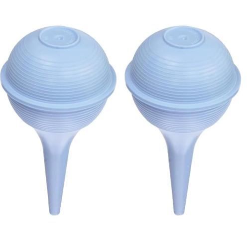 DMI Baby Nasal Aspirator, Ear Syringe, Clears Airway & Nasal Passages, Gentle Suction, Portable & Lightweight, Doubles as Earwax Removal Tool, Blue (Pack of 2)