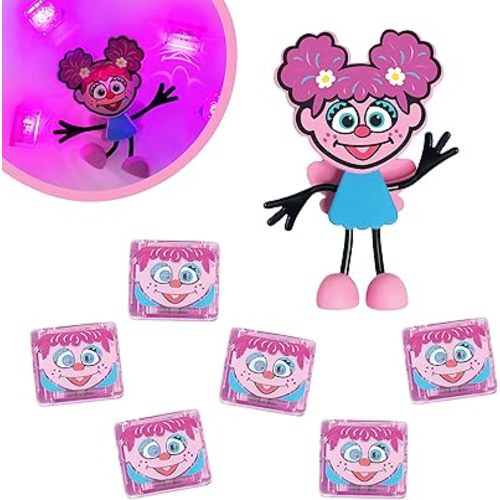 Glo Pals x Sesame Street Water-Activated Light-Up Cubes for Sensory Play (Abby Cadabby - Pink & Purple)