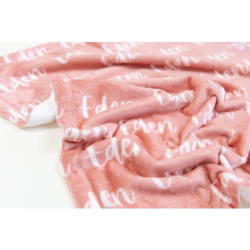 Plush Minky Personalized Baby Name Blanket - 30" x 40"