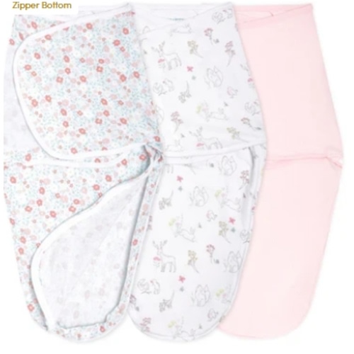 aden + anais fairy tale flowers essentials easy baby swaddle wrap 3 pack