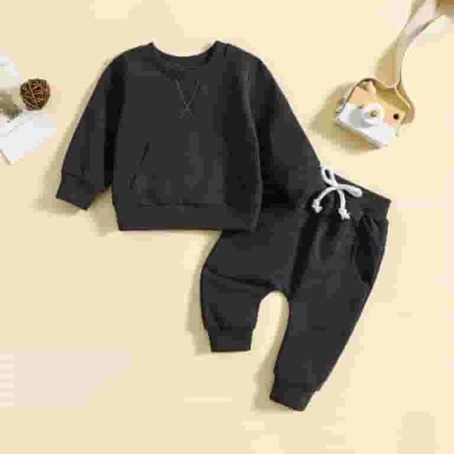 Ovbmpzd Cotton Gender Neutral Baby Clothes Long Sleeve Sweat Suit Set Baby Boy Newborn Clothes 6-12m