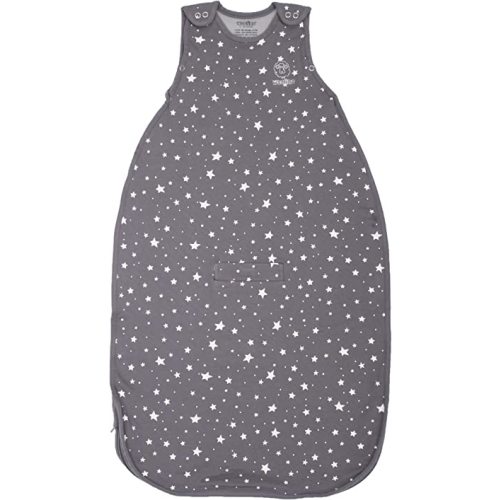 Woolino Merino Wool Ultimate Baby Sleep Sack - 4 Season - Two-Way Zipper Adjustable Baby Sleeping Bag - Universal Size Sleep Sack for Baby (2-24 Months) - Star Gray