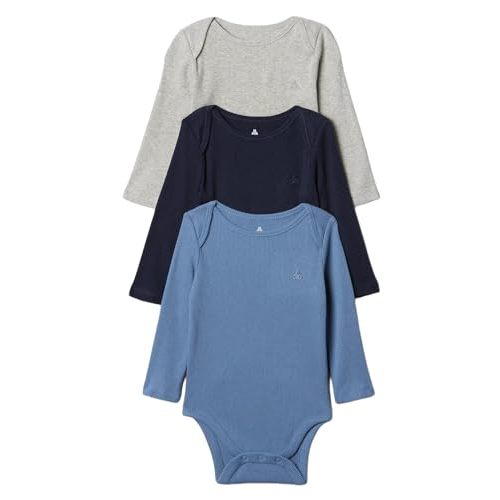 3-6 months GAP Unisex Baby 3-pack Rib Long Sleeve Bodysuit