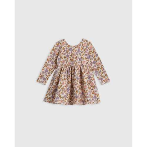 Organic Cotton Long Sleeve Skater Dress  - Baby Girl