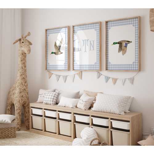 Mallard Duck Wall Art, Wall Prints For Boys Room, Duck Nursery Decor, Baby Boy Nursery Prints, Duck Hunting Nursery Decor