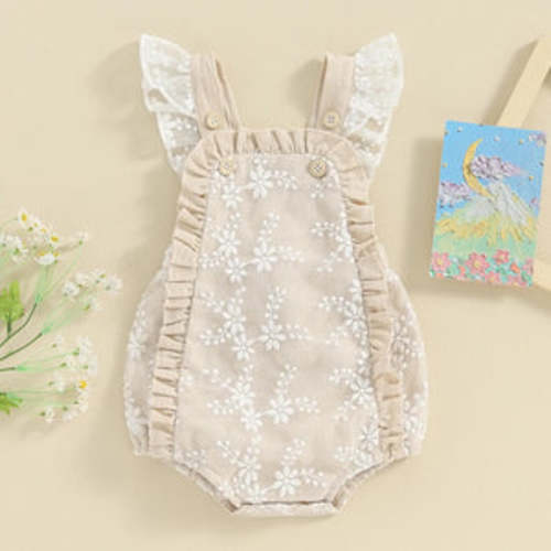 Floral Lace Anya Romper for Baby & Toddler Girls – Bitsy Bug Boutique