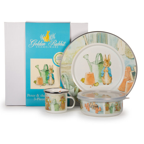 Golden Rabbit Peter & The Watering Can Child Set