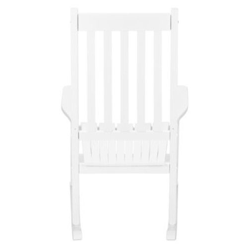 UBesGoo Outdoor Wood Rocking Chair Rustic, Wooden Rocking Chair, Patio Wodd Rocker, White
