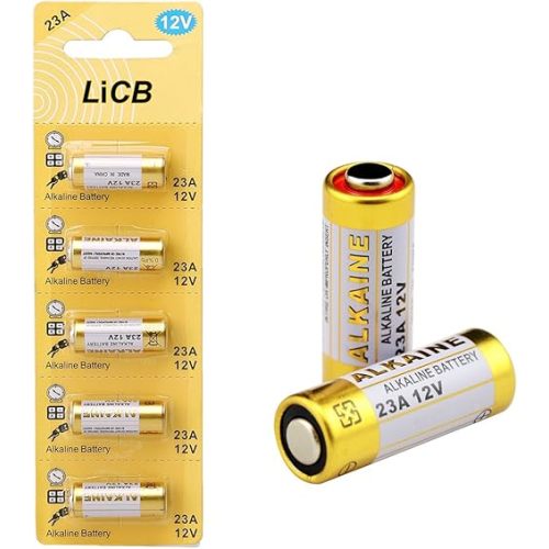 LiCB A23 23A 12V Alkaline Battery (5-Pack)