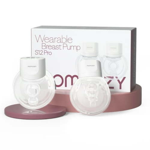 Momcozy S12 Pro Hands Free Breast Pump Wearable, Double Portable Breast Pump Electric, 24mm White