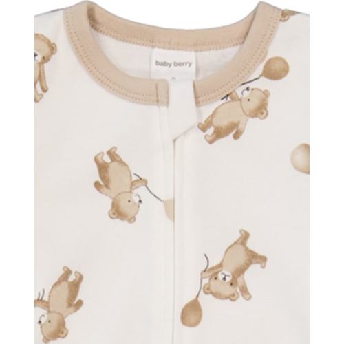 Off White Baby Cotton 2-Way Zip Romper | Best&Less™ Online