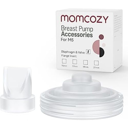 Momcozy Duckbill Valves & Silicone Diaphragm Compatible with Momcozy M5. Original Momcozy M5 Breast Pump Replacement Accessories, 1 Pack