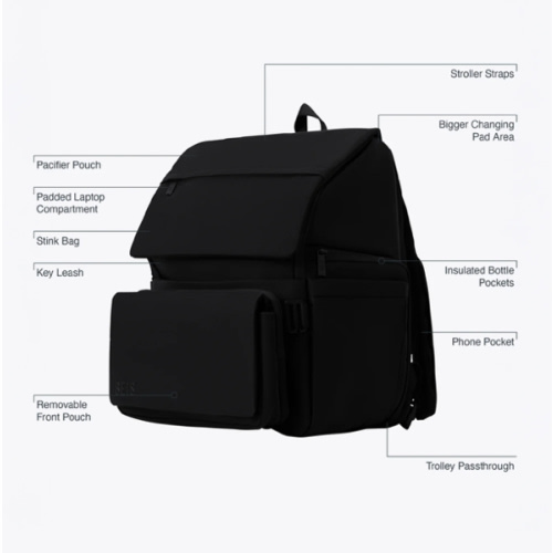 BÉIS 'The Ultimate Diaper Backpack' in Black - Best Backpack Diaper Bag in Black