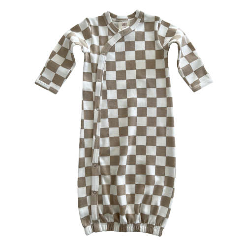 Tiramisu Checkerboard / Organic Gown