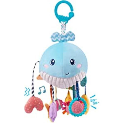 Amazon.com: Jollybaby Baby Pull String Activity Plush Toy with Teether, Rattle & Squeaker, Montessori Toys for Babies 18 Months, Sensory Toys for Toddlers 2-3, Travel Toys Motor Skills Toy Infants Gifts(Whale) : Toys & Games