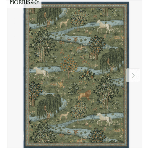 Morris & Co. Owl & Willow Green Rug | Ruggable
