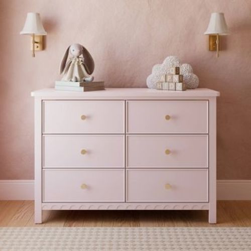 Graco Sasha 6-Drawer Double Dresser - Blush