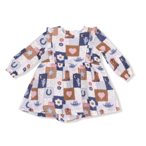 Ruffle Long Sleeve Bubble with Skirt – Angel Dear