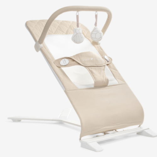 Baby Delight Alpine Deluxe Portable Bouncer, Infant, 0-6 Months, 100% GOTS Certified Cotton Fabrics, Organic Oat
